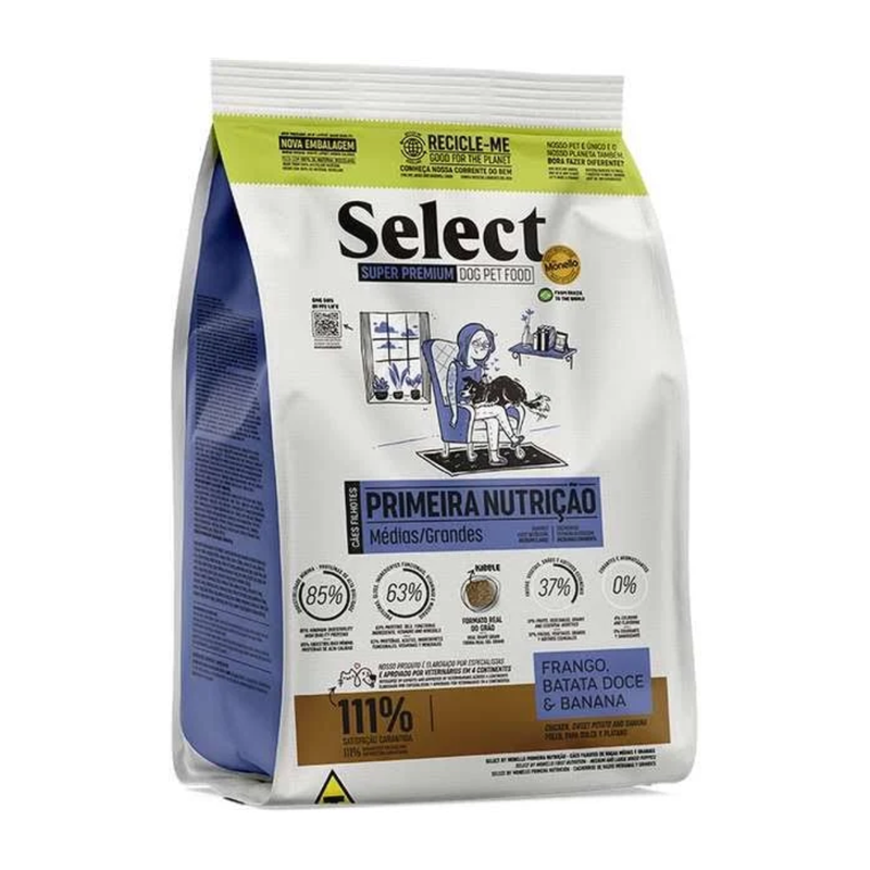 Ração Select Cães Filhotes Primeira Nutrição Med/ Grandes 15Kg