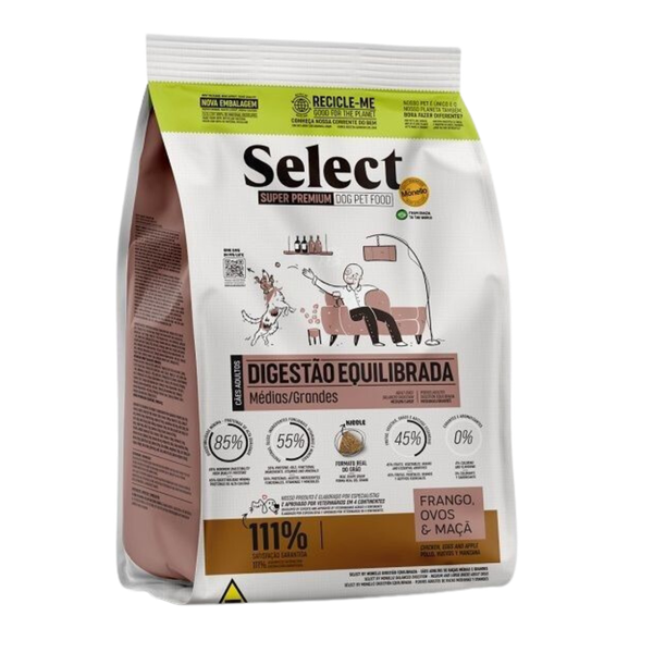 Ração Select Cães Digestão Equilibrada Medio e Grande 15Kg - Agrobees