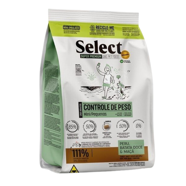 Ração Select Cães Controle de Peso Mini/Peq 15Kg - Agrobees