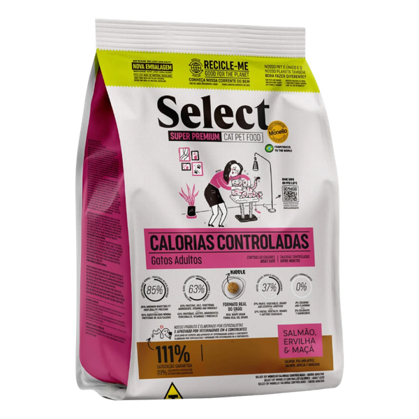 Ração Select Monello Gatos Calorias Controladas 7Kg - Agrobees