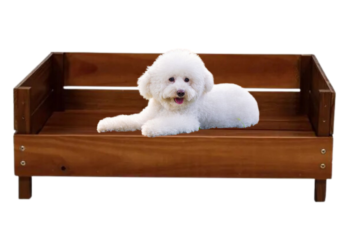 medidas de visualCama Pet Em Madeira P Ces De Pequeno Porte Beethoven 66cm Agrobees
